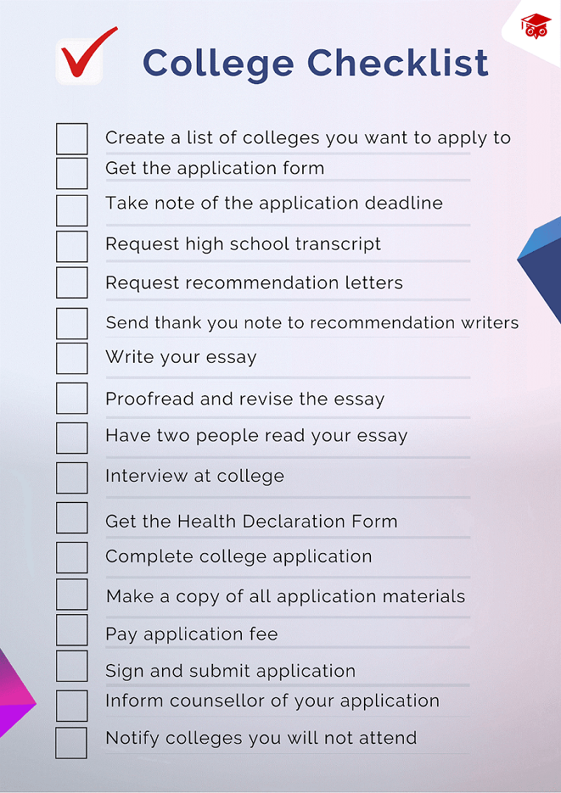 college checklist target