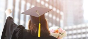 Student graduating with an overseas education.